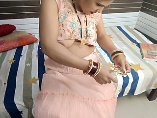 Pooja Bhabhi is having sex with her husband's friend in her room and taking his thick dick in her pussy.