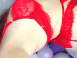 Stunning lady in red