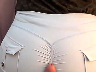 Big Clothed Ass Hotdogging Cumshot!