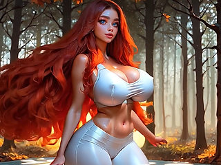 Big Perfect Boobs and Nipples Dance! Yoga Pants Tease AI Free