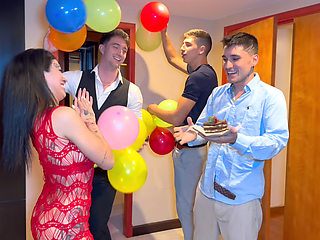 Tattooed Argentina Asks for 3 Guys for a Party and a Gang Bang with Double Penetrations - Mica