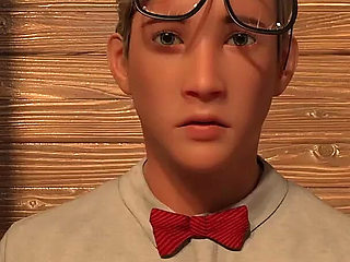 Sexbot Steph Route #2 - Animated Sex Game - the Mixed Hottie Gives a Blowjob by the Hot Tub