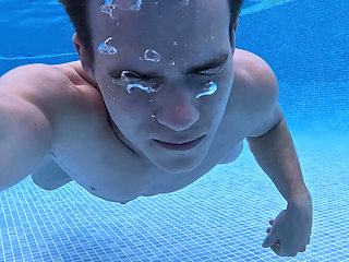 Fit twink nude pool action