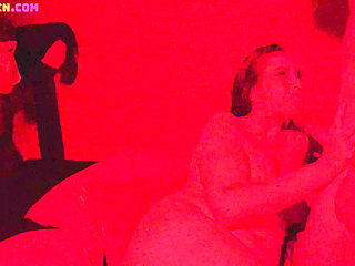 Busty Curvy Girl Tied up Gets Fucked Standing up at a Swingers Club. She Sucks Two Cocks at Once From Strangers