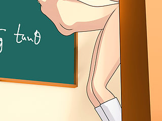 College Student fucked behind Lecture Stand Anime
