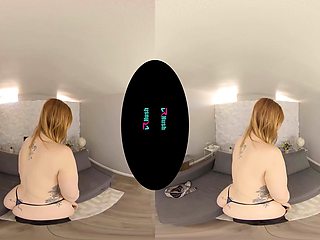 European amateur redhead masturbates on webcam