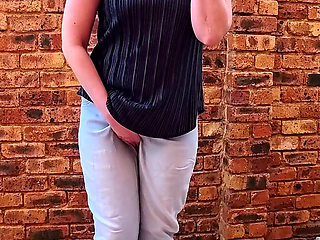 Blond MILF Pissing in Clothes Desperation Compilation