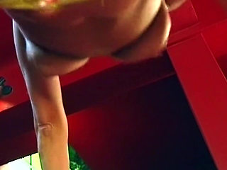 Brunette in Yellow Panties Fucked on Pool Table