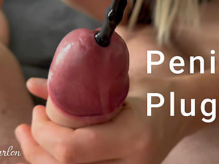 Urethral Penis Plug Insertion Ends With a Huge Cumshot