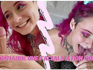 Pov French Alt Girl Sucks Her Roomates Cock And Gets A Huge Cum Facial