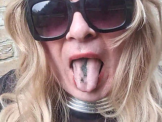 Slut becoming human ashtray