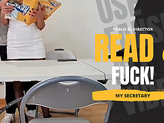 READ AND FUCK - My secretary reading a book for me while i fuck her