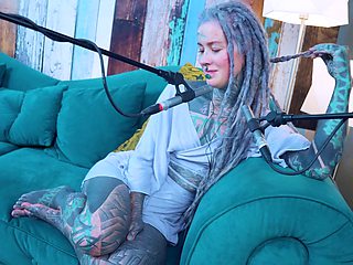 I converse about N - Needed - ASMR podcast SFW conversing punk bony nymph dreadlocks tat model tattooed damsel