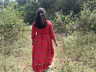 Hot cream pussy in forest side outdoor