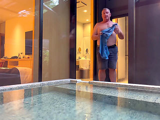 Stripping Down and Getting in the Hot Tub.