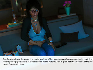 Noemi's Toscana rebirth: horny girl fingers her pussy while watching porn ep 5