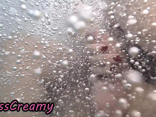 Public Pool Stepsister Dick Flash Risky Handjob Crowd Watching Cumshot 4K