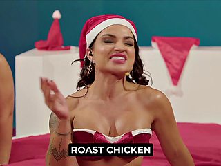 Brazilian Babes Christmas Lesbian Orgy