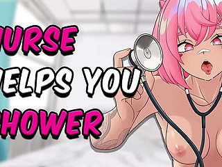 ASMR Nurse Gives You a Blowjob in the Shower