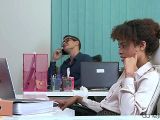 Luna Corazon's Naughty Lust in an Ebony Office Affair