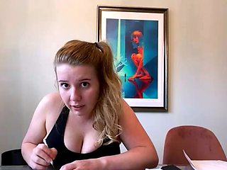 Big boobs milf masturbates with her dildo