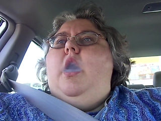 Nurse Vicki ssbbw smoking in the car