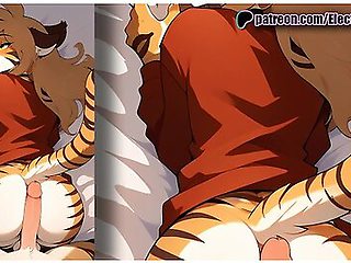 Flora From Twokinds Is A Gentle Tiger Cub And Her Fluffy Juiced Pussy!
