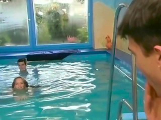 Beautiful, Sweet and Also Very Slutty Takes 2 Cocks in the Pool