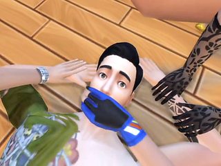 Steamy beach encounter with big boob lesbians in romantic softcore tales