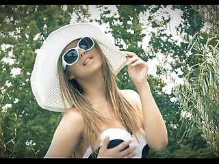 Deep orgasm so close to the pool