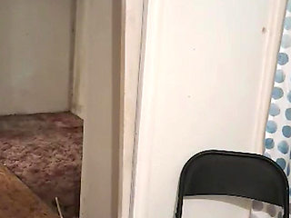 Hot MILF has issues trying to chair fuck her dildo!