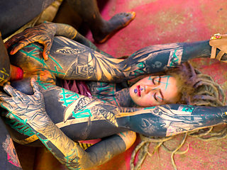 Sexy ALT dreadhead girl rides a big cock with her ASS