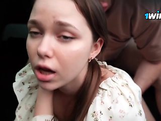 2 - Stepsister Paid With A Blowjob For A Ride. Fucked In The Car - Deluxe Bitch