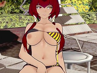 Genshin Impact Candace Ahegao Masturbation Mmd 3D Red Hair Color Edit Smixix