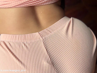 Horny Stepsister Wears Short Pajamas to Make Insinuations and Let Herself Be Fucked Hard Until I Cum on Her Ass