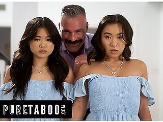 Asian Stepsisters Lulu Chu & Kimmy Kimm Fulfill Their Stepdads Doppelganger Fantasy