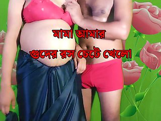 bangladeshi beautiful Shari wear sexy girlfriend with big boobs fucking in the house