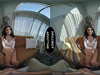 Brunette latina Harley Haze fucks with her boyfriend Oliver Davis