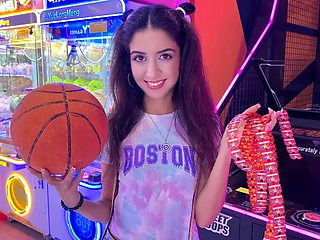 If You Hit the Ball in the Hoop 10 Times - I'll Let You Cum Inside Me!