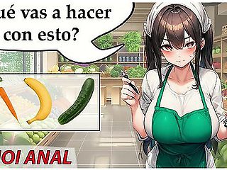 Joi Anal With Fruits. She Caught You And Now Wants To Help You. Spanish Voice