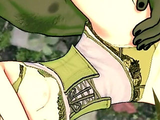 Elf Archer Gets Fucked in the Forest by a Goblin