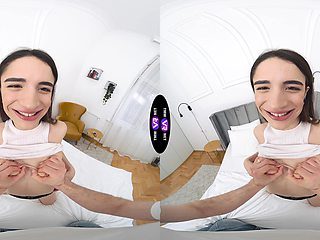 Brunette woman has sex with her boyfriend in pov