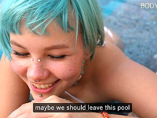 Stepsister in a New Swimsuit Seduced Her Stepbrother