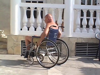 Old and young milf fucking in the garden